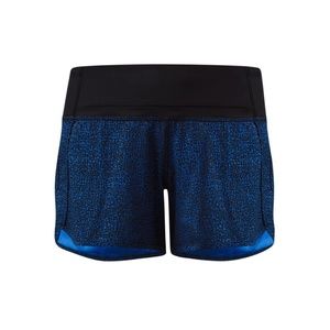 Lululemon Run Times Short Bubbles Pipe Dream Blue Black / Black